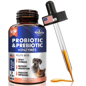 Probiotics Prebiotics With Enzymes For Dogs Digestive Gut Flora Health Pet Food Supplements