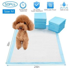50Pcs/Set Dog Training Pads Puppy Pee Pads Cat Wee Mats Potty-Train 24x18In M