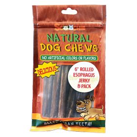 Scoochie Rolled Esophagus Jerky 6" 8pk