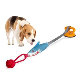 PROKEl Shark Shaped Pet Toy, Interactive TwineToy Ball Dog Toy With Suction Cup, Pet Chew ToyFor Dogs Funny Dogtoys Squeaky Toys Dogtraini (Option: Sucker sharks)