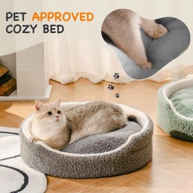 Mewoo Washable Pet Bed For Small Dogs - 23x23x7 Inch Orthopedic Dog Bed With Non-Slip Bottom, Plush Round Bed For Puppies & Indoor Kittens (Option: WP131)