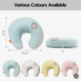 MEWOOFUN U-Shaped Orthopedic Pet Pillow - 10.6x9.8 Inch Fluffy Support For Dogs & Puppies, Joint Relief & Improved Sleep Blue (Option: QCP46)