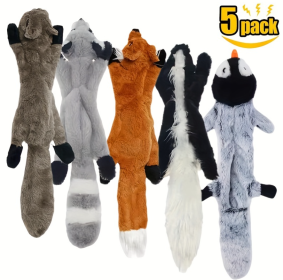 5 Pack Dog Squeaky Toys Pet Crinkle Toy No Stuffing Animals Soft Plush Dog Chew Toys For Medium And Large Dogs (Option: 5pack) 5 Pack Dog Squeaky Toys Pet Crinkle Toy No Stuffing Animals Soft Plush Dog Chew Toys For Medium And Large Dogs (Option: 5pack)