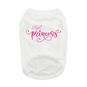 Lil Princess Dog Shirt (Color: White, size: X-Small)