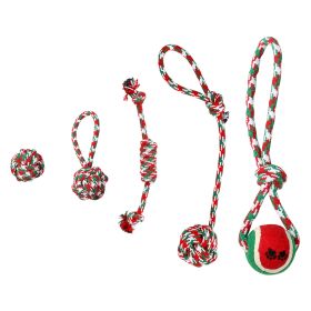 Set Of 5Pcs Christmas Dog Rope Chew Toys Dog Interactive Toys Set For Puppy Small Medium Aggressive Chewers Dogs Training Teething Playing (Option: Multicolor) Set Of 5Pcs Christmas Dog Rope Chew Toys Dog Interactive Toys Set For Puppy Small Medium Aggressive Chewers Dogs Training Teething Playing (Option: Multicolor)