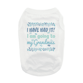 Going To Grandma's Dog Shirt (Color: White, size: X-Small)