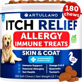 Dog Allergy Relief Chews Itching Skin Relief For Dogs Fish Oil 3 Seasonal Allergies Pills Skin & Coat Anti ItchHot Spots Treatment Canine Immune (Option: Artullano)